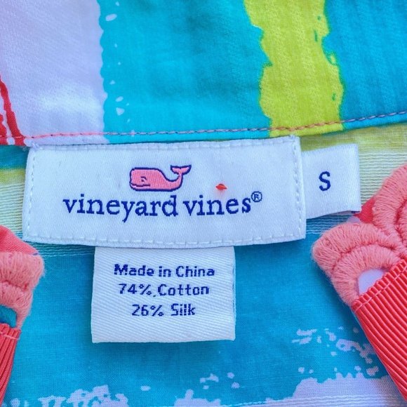 Vineyard Vines Tunic Top Silk Cotton Stripes S - Picture 11 of 12